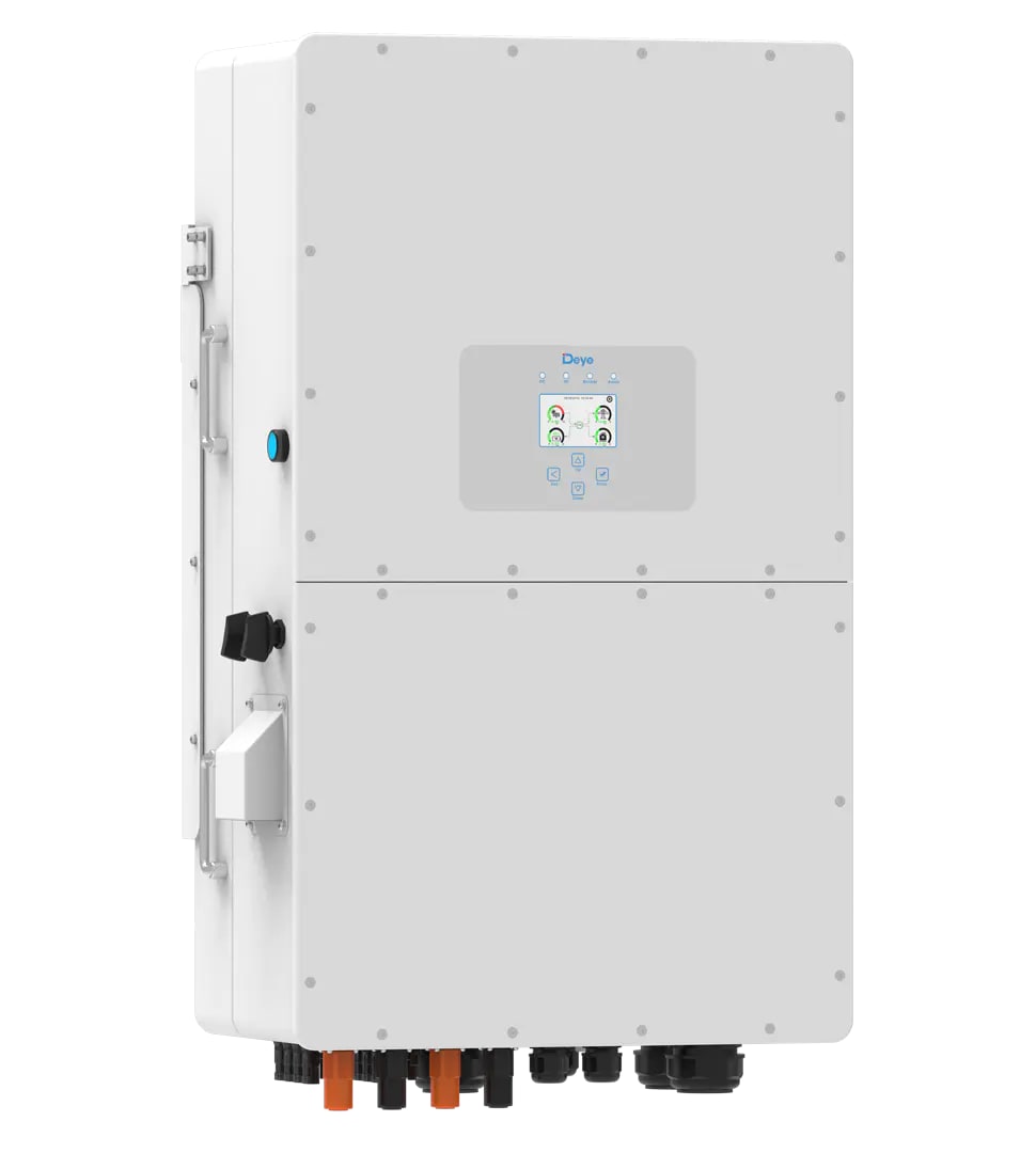 Inversor híbrido trifásico industrial Deye SUN-60K-SG01HP3-US-BM4-277V de 60kW